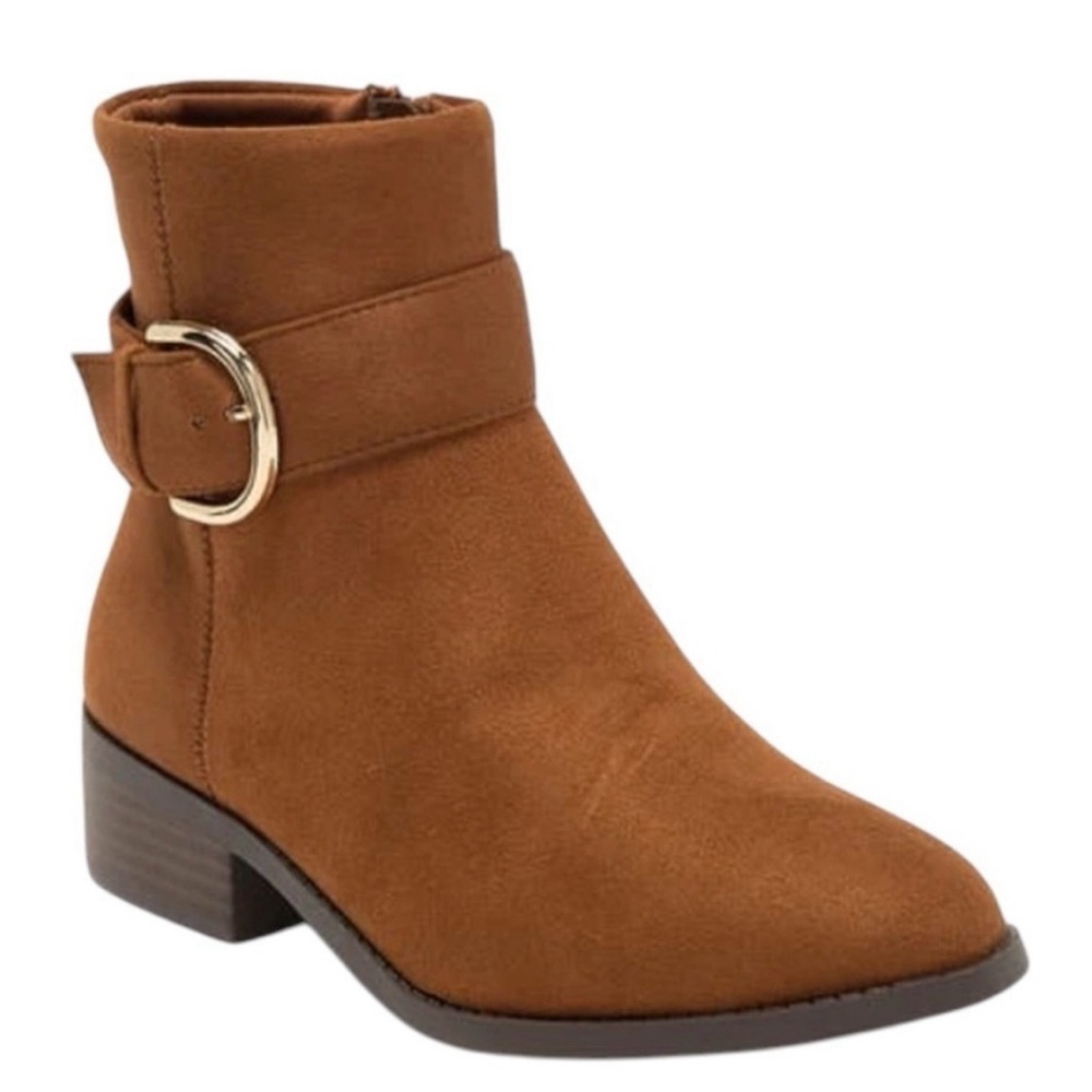 Girls Steve Madden Brown Ankle Boots with Buckle